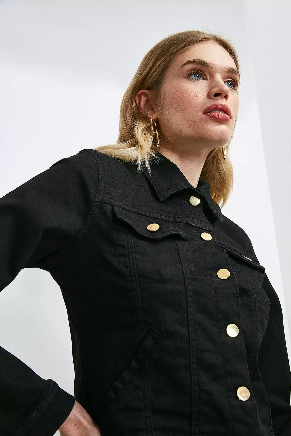 Karen millen denim jacket best sale