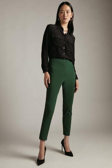 Green Essential Techno Woven Crop Pants