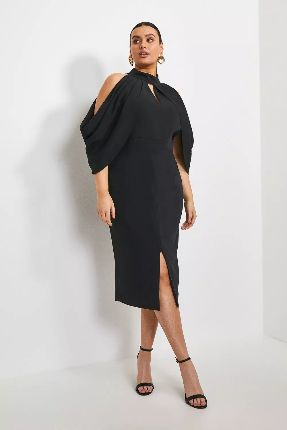 Plus size open shoulder dress hotsell