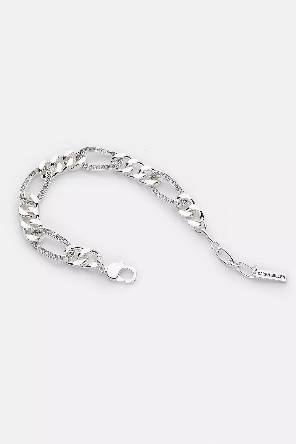 Silver Plated Diamante Link Bracelet alternative image