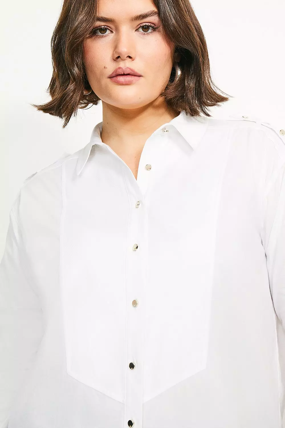 T By Alexander Wang - Double Layered Cropped Shirt | HBX