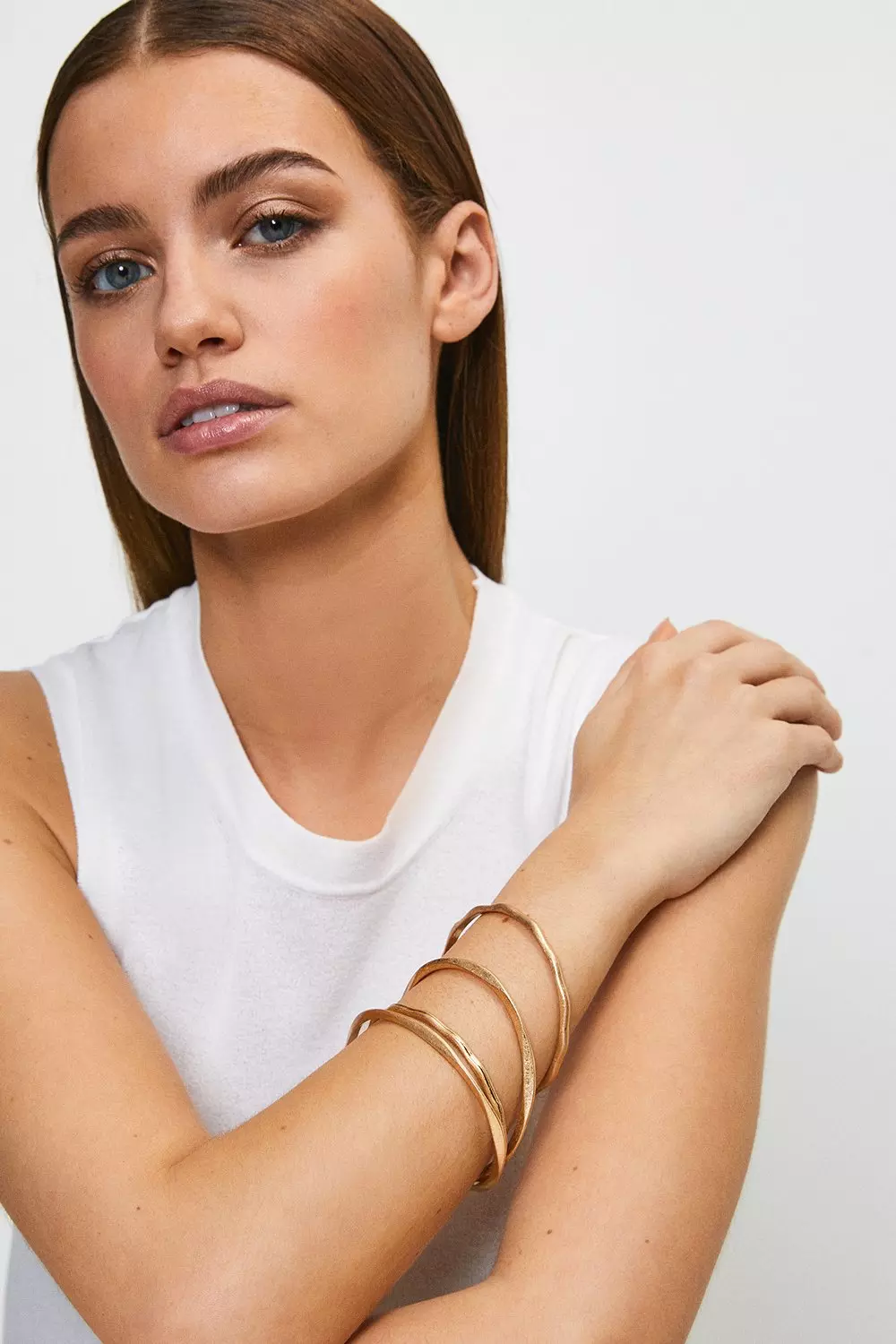 Gold Layered Bangles Karen Millen