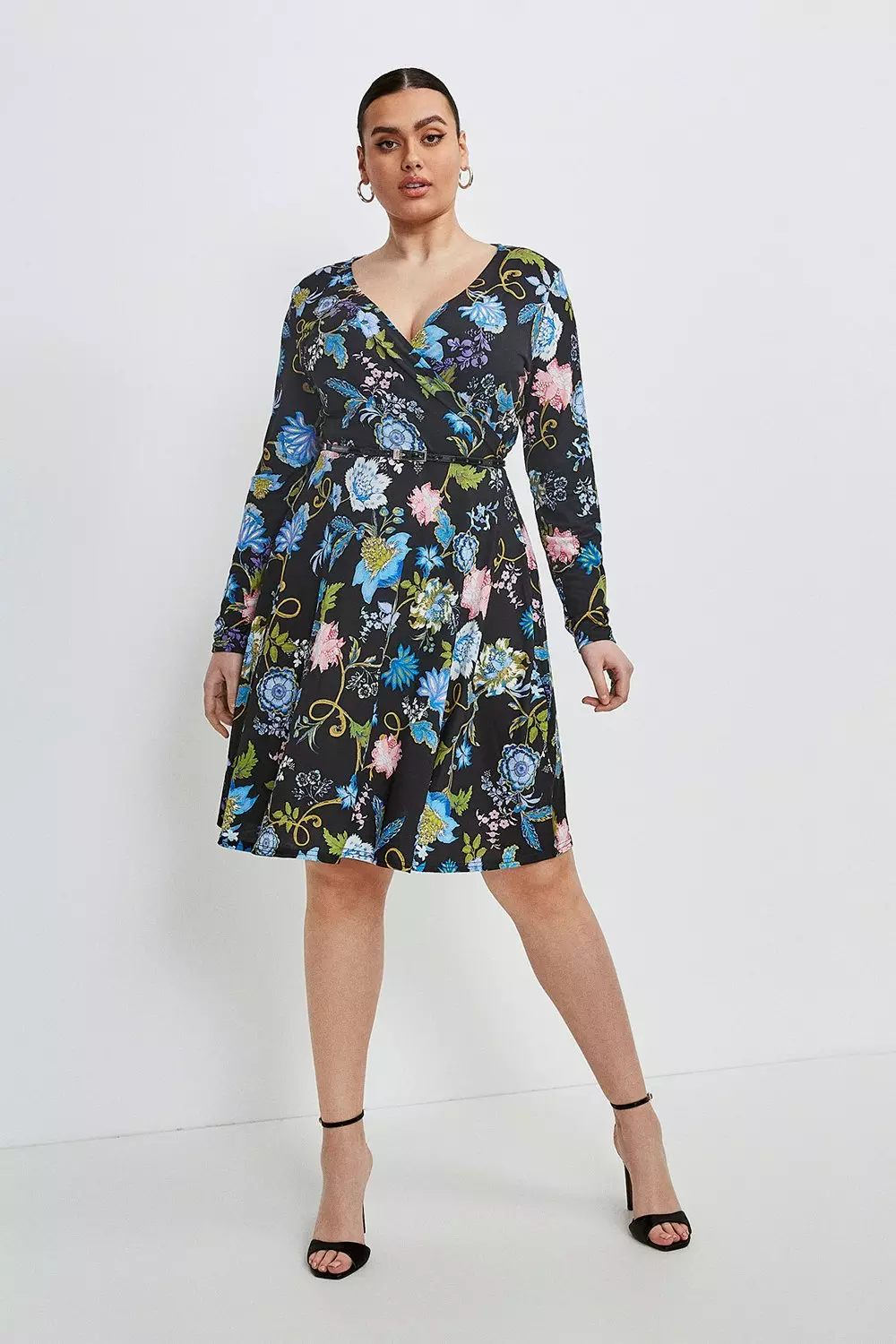 Karen millen belted wrap dress best sale