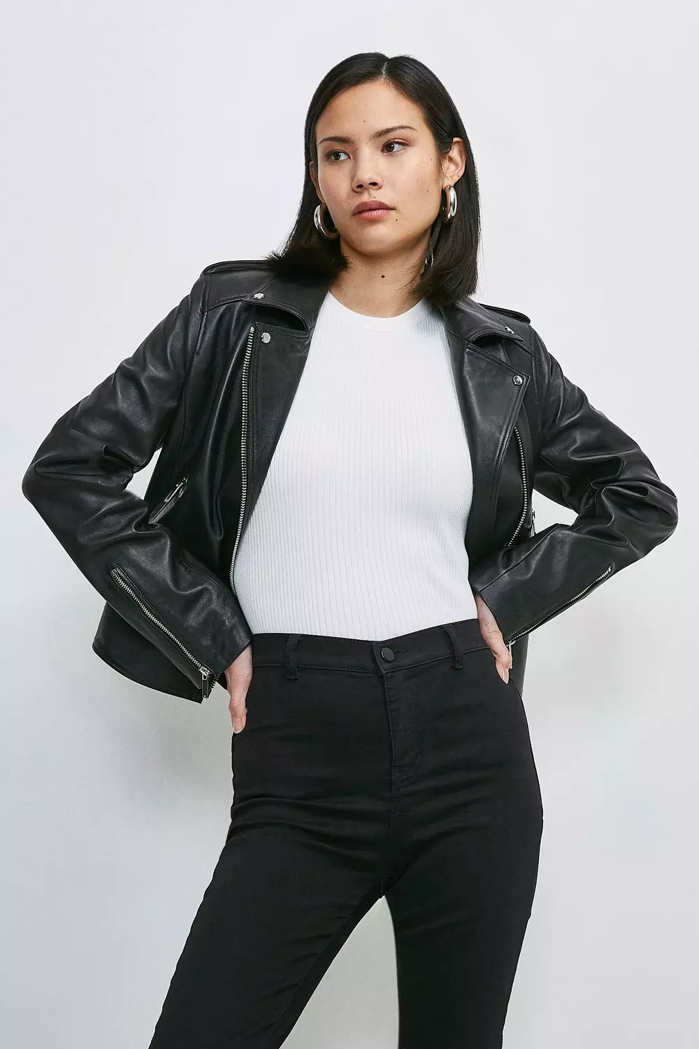 Leather Ultimate Biker Jacket Karen Millen