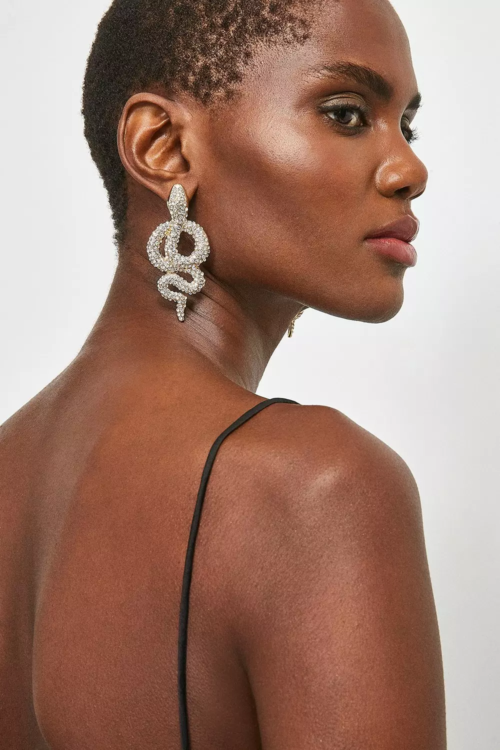 Gold Plated Snake Earrings Karen Millen