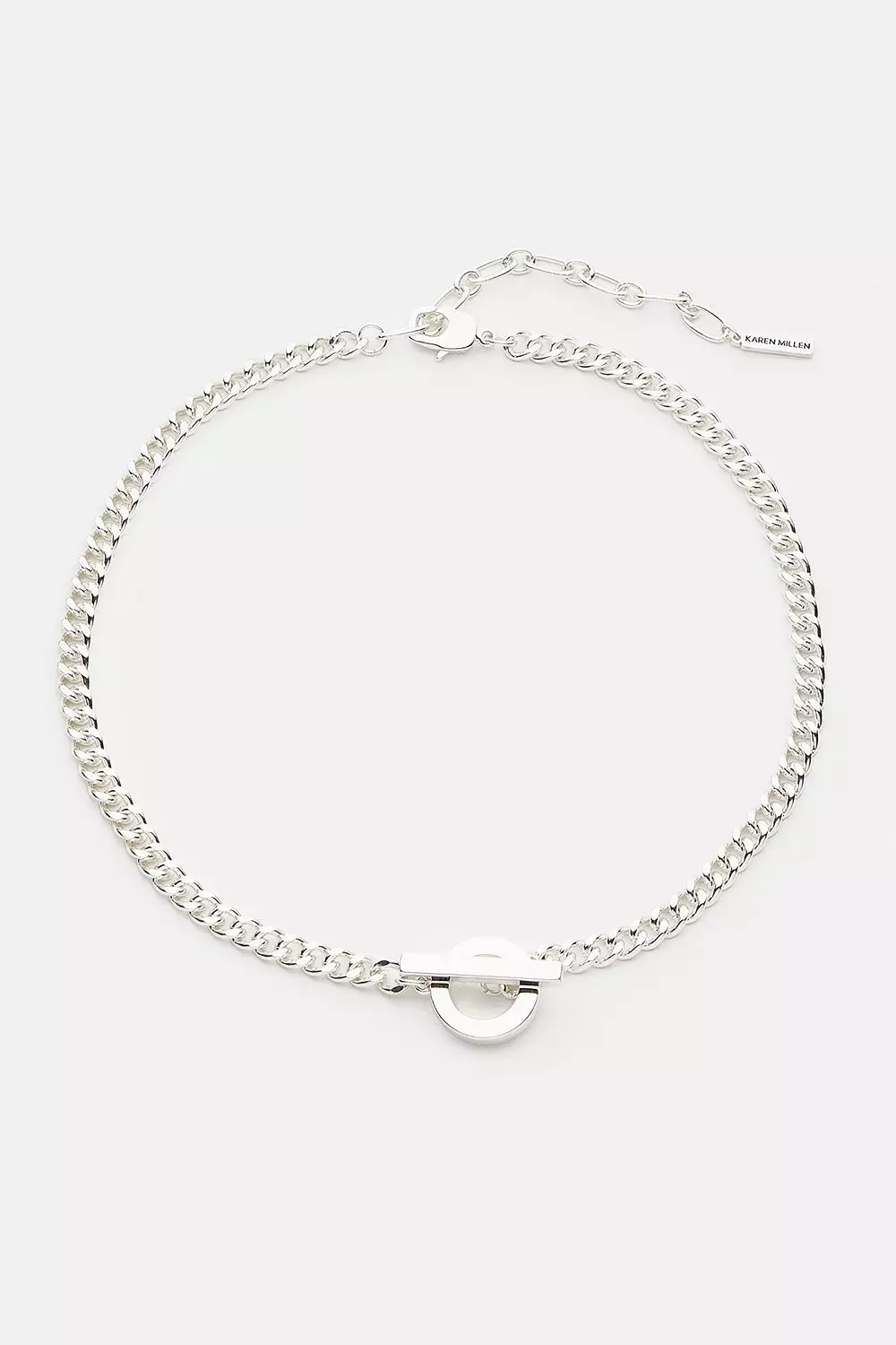 a-NL201] Karen Silver Necklace 38cm - メルカリ