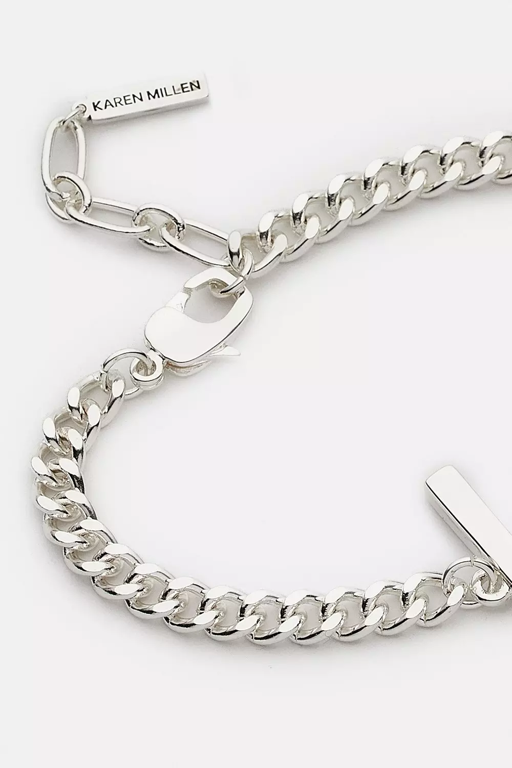 Silver Plated T Bar Bracelet | Karen Millen