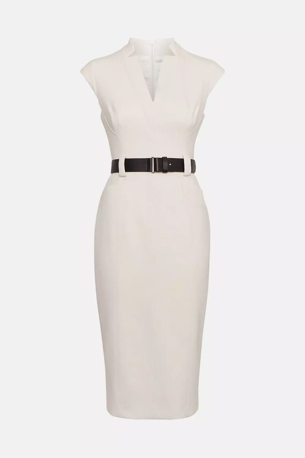 Karen millen white belted dress hotsell