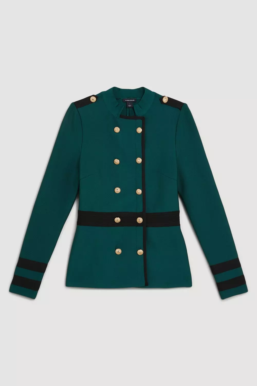Military Double Breasted Bandage Jacket | Karen Millen