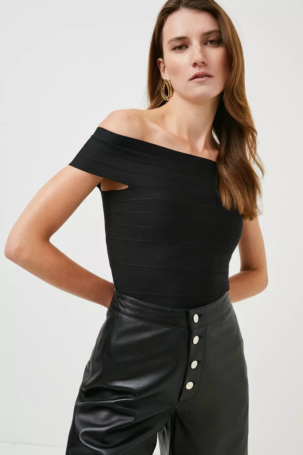 Karen millen black bardot top on sale