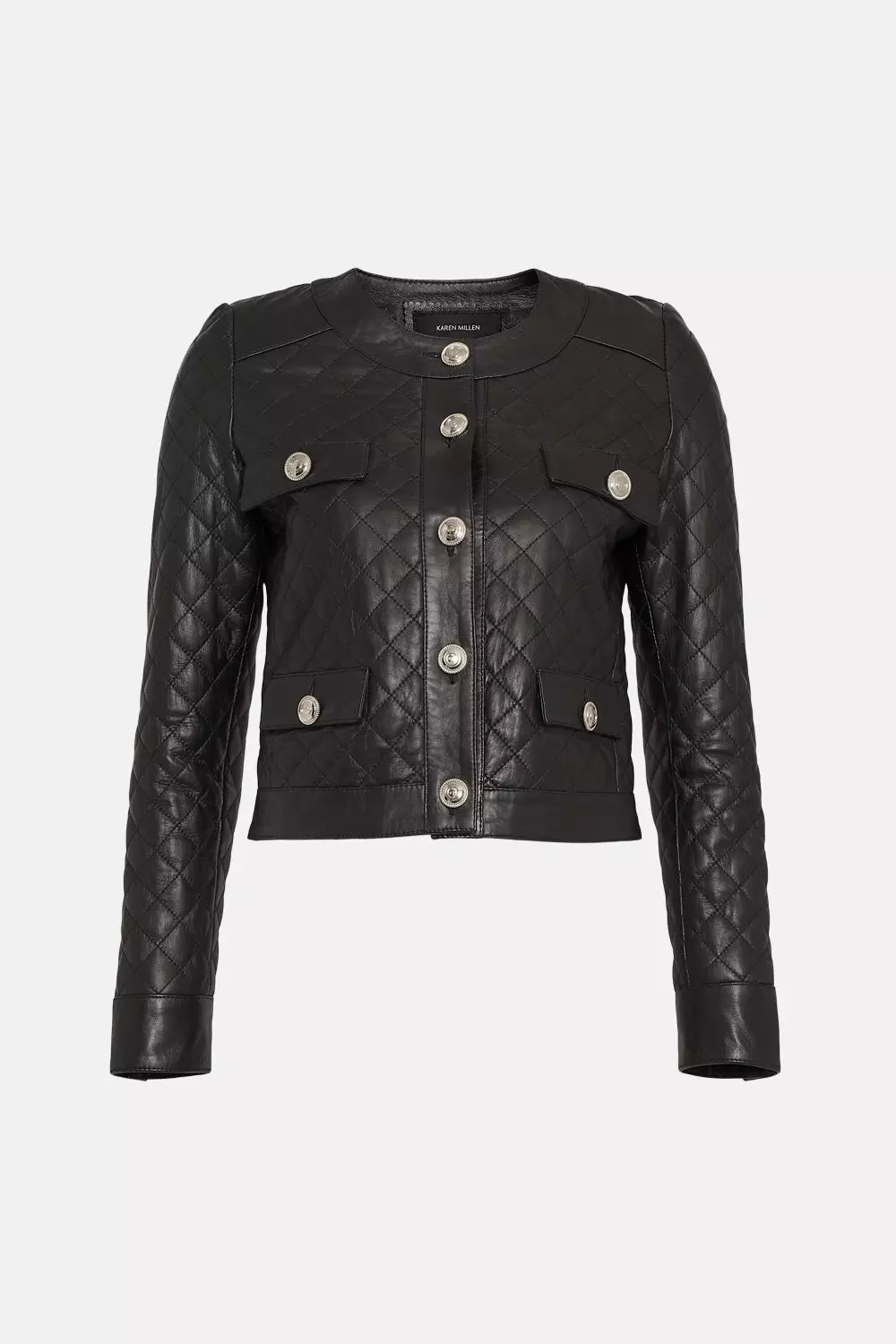 Karen millen quilted leather jacket best sale