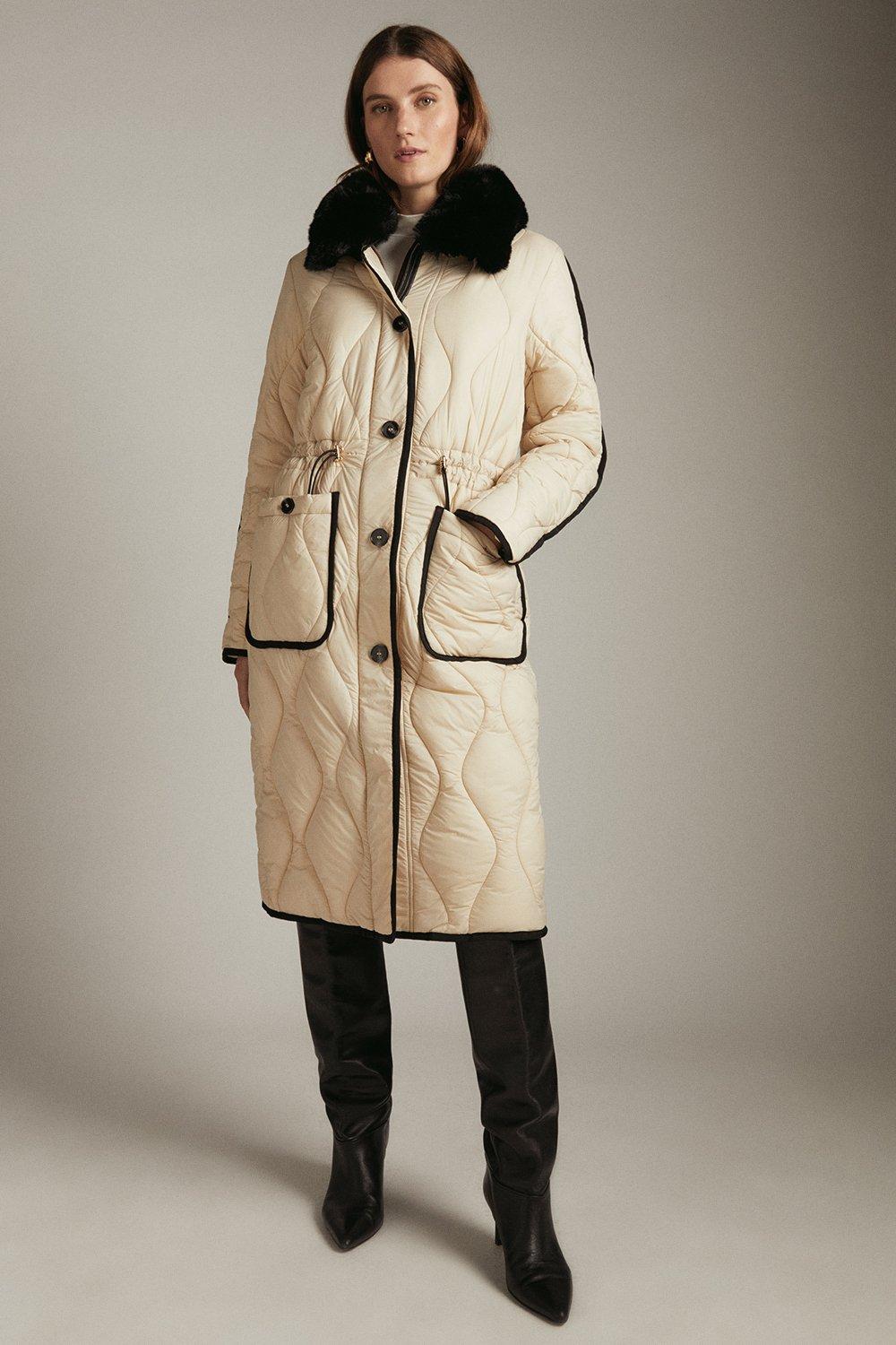 Longline quilted coat karen millen best sale