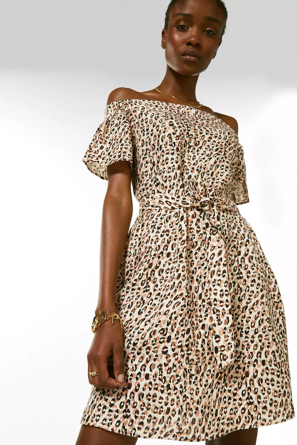 Leopard print mini dress karen millen hotsell