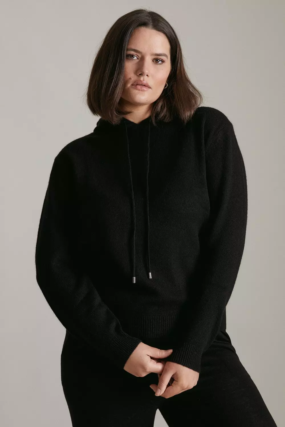 Plus size Cashmere Knitted Hoody Karen Millen