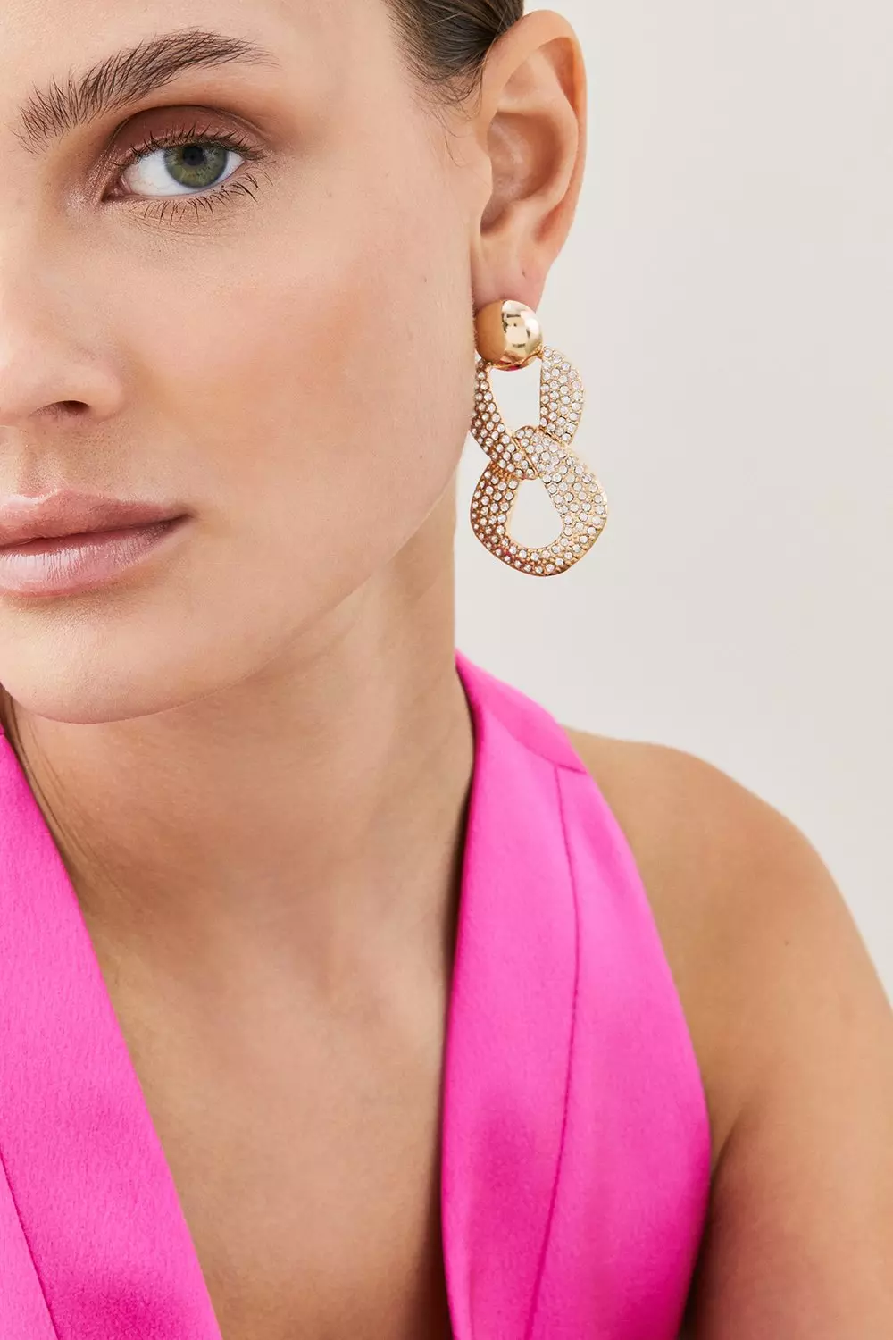 Diamante Statement Drop Earrings Karen Millen