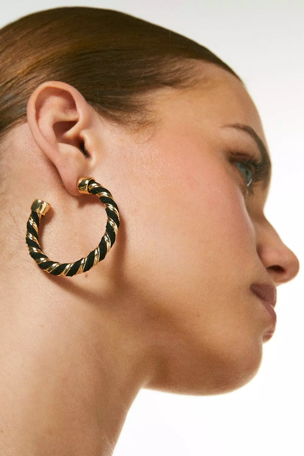 Twist Detail Hoop Earrings Karen Millen
