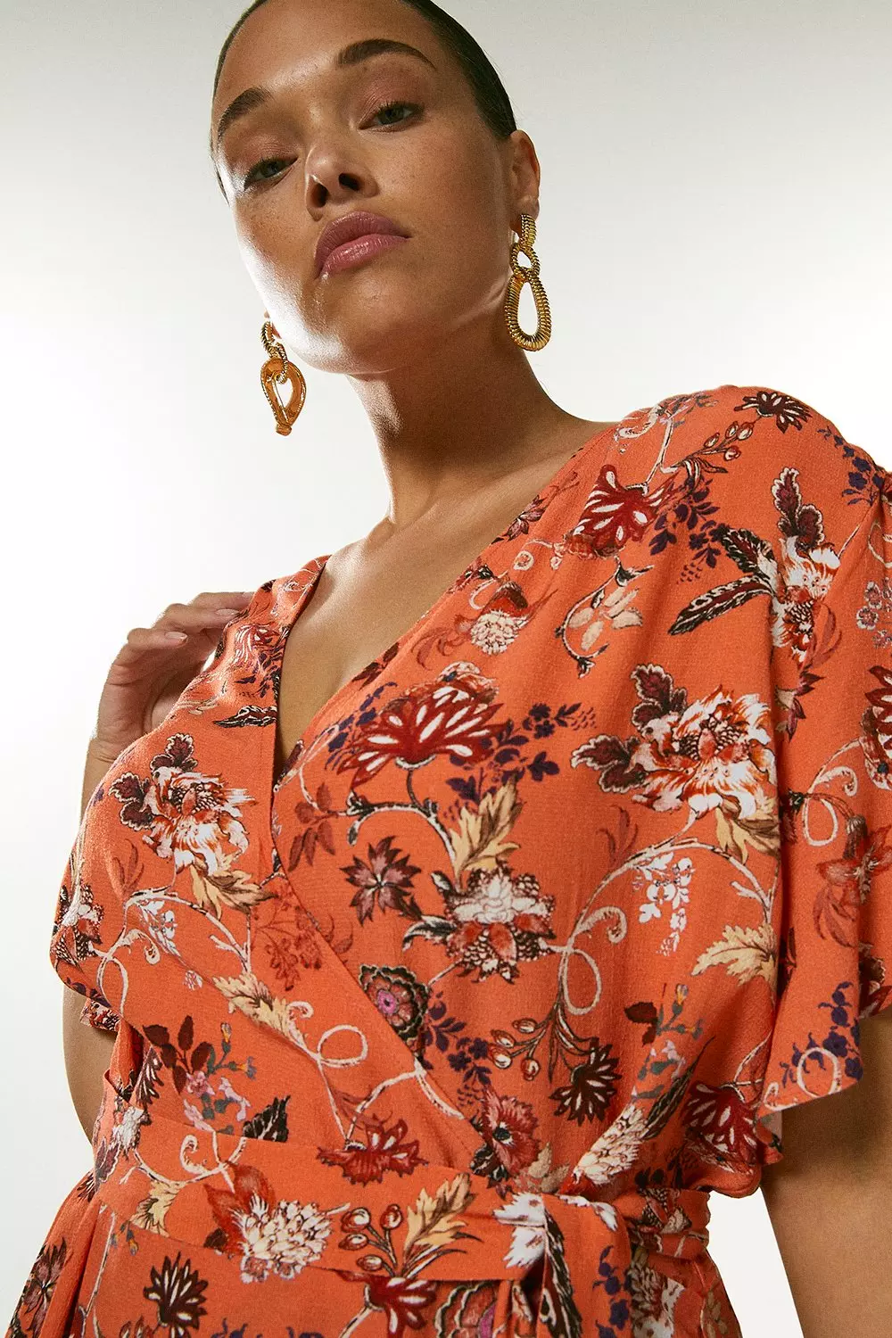 Karen millen colour pop wrap dress deals
