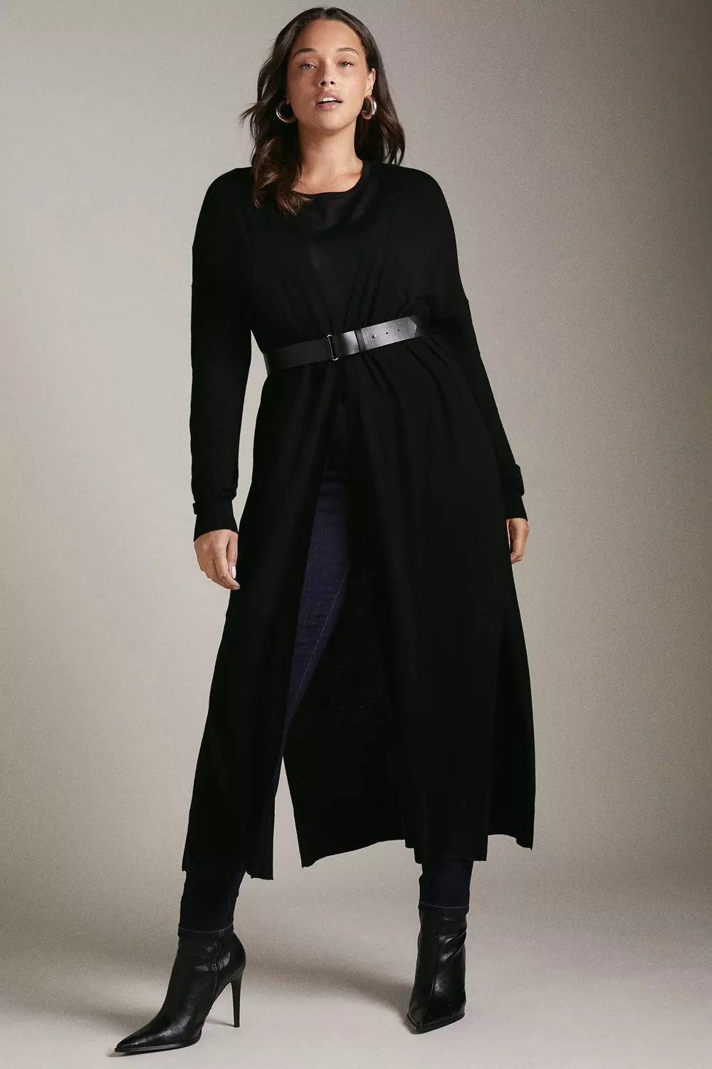 Longline cardigan plus size hotsell