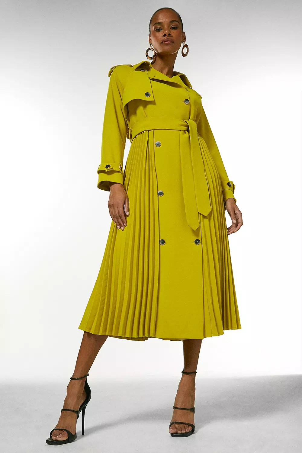 Soft Pleated Trench Karen Millen
