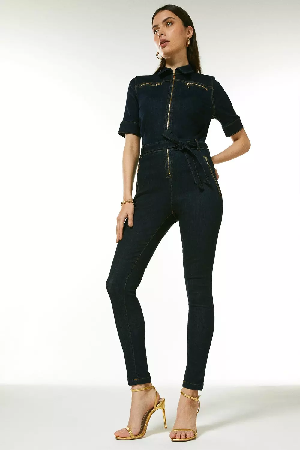 Denim store One-Piece Zip-Up Jumpsuit