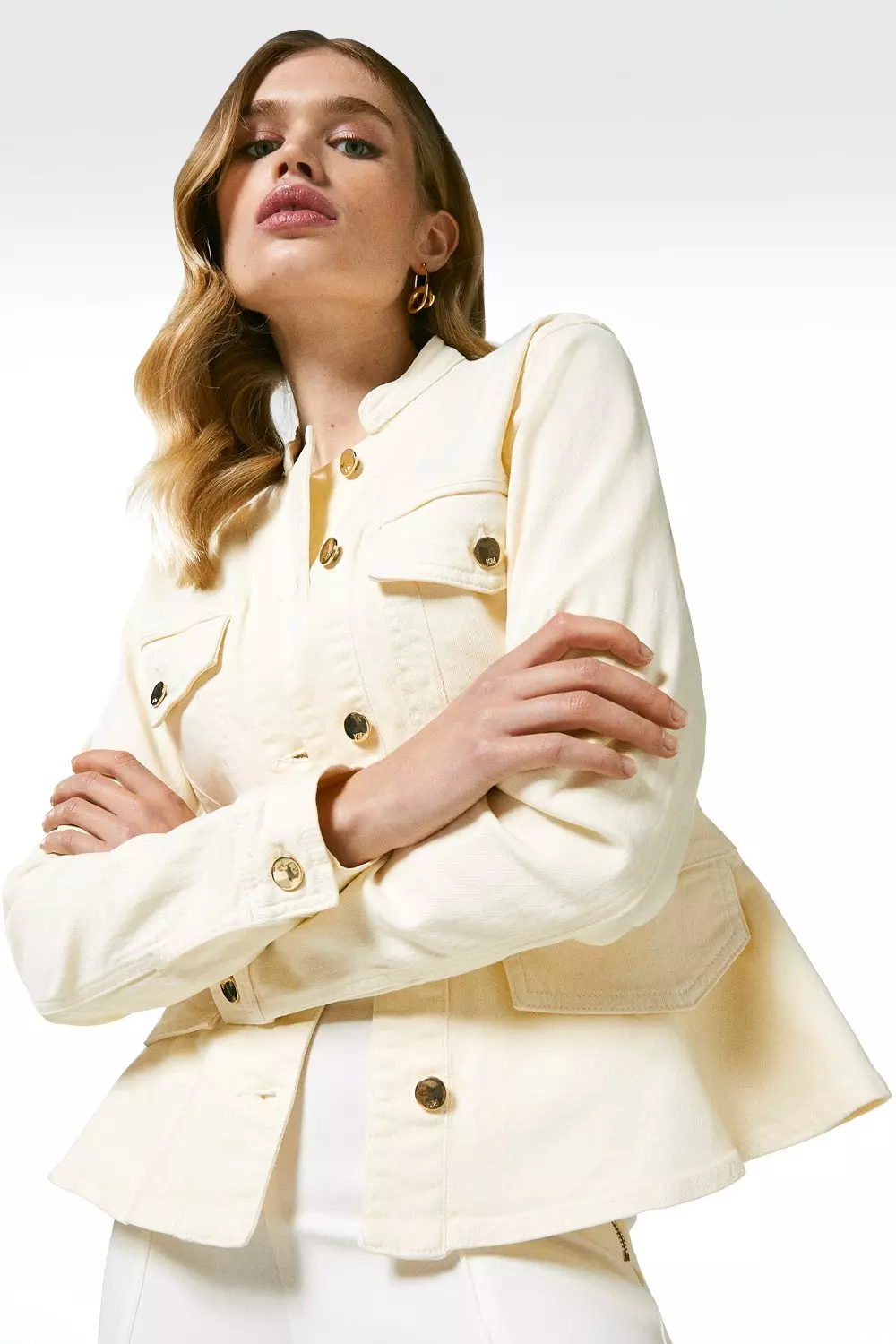 Karen millen denim jacket best sale