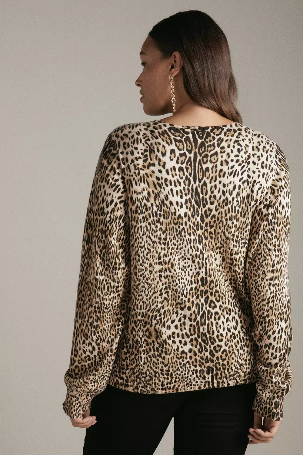 Karen millen leopard print jumper sale
