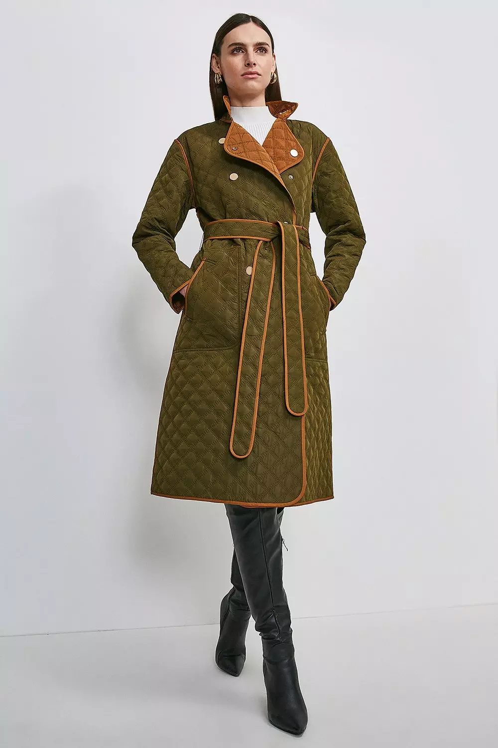 Padded trench coat womens hotsell