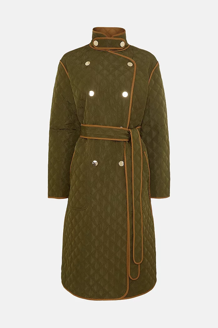 Reversible Quilted Trench Coat | Karen Millen Reversible Quilted Trench Coat | Karen Millen