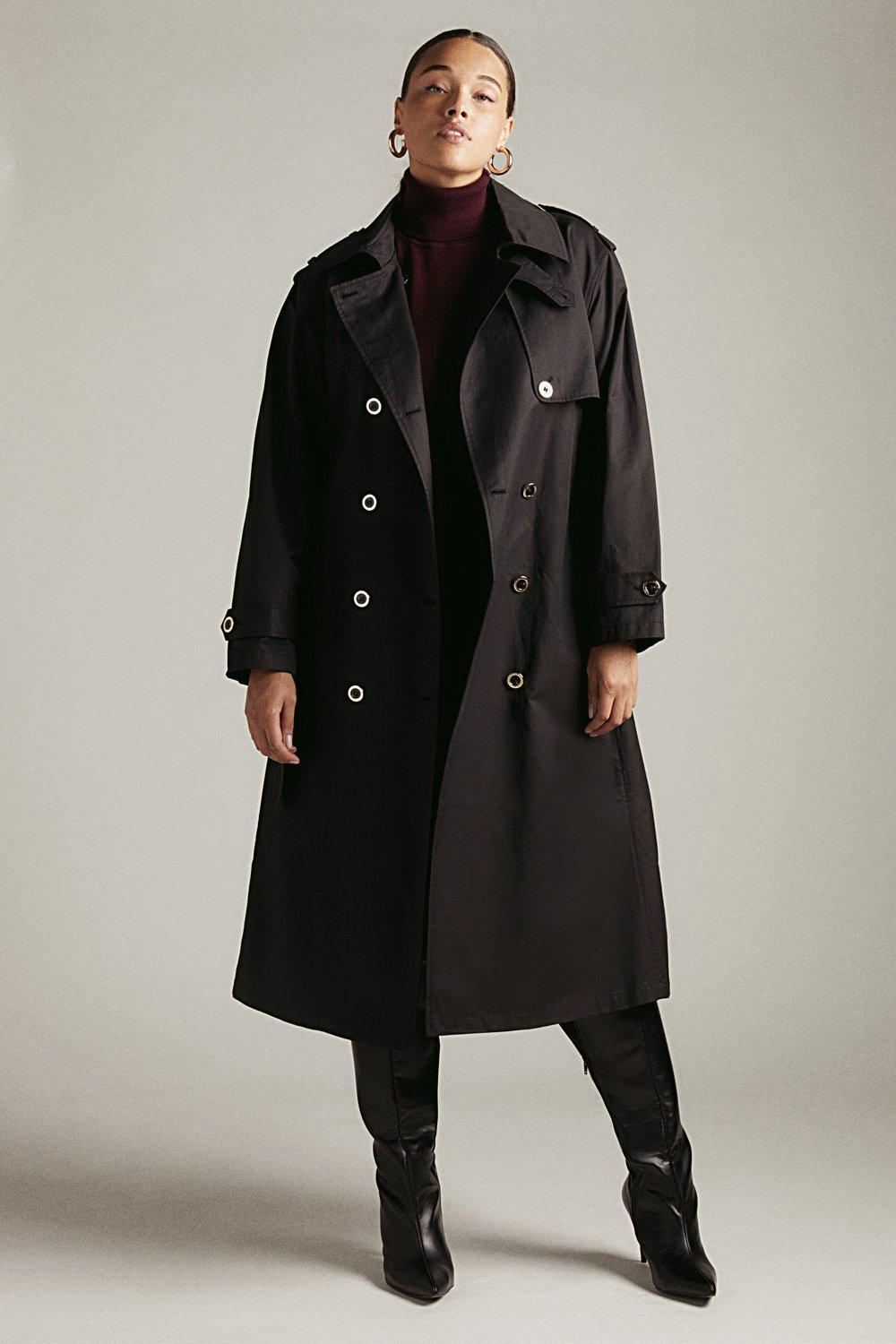 Plus size black mac coat hotsell