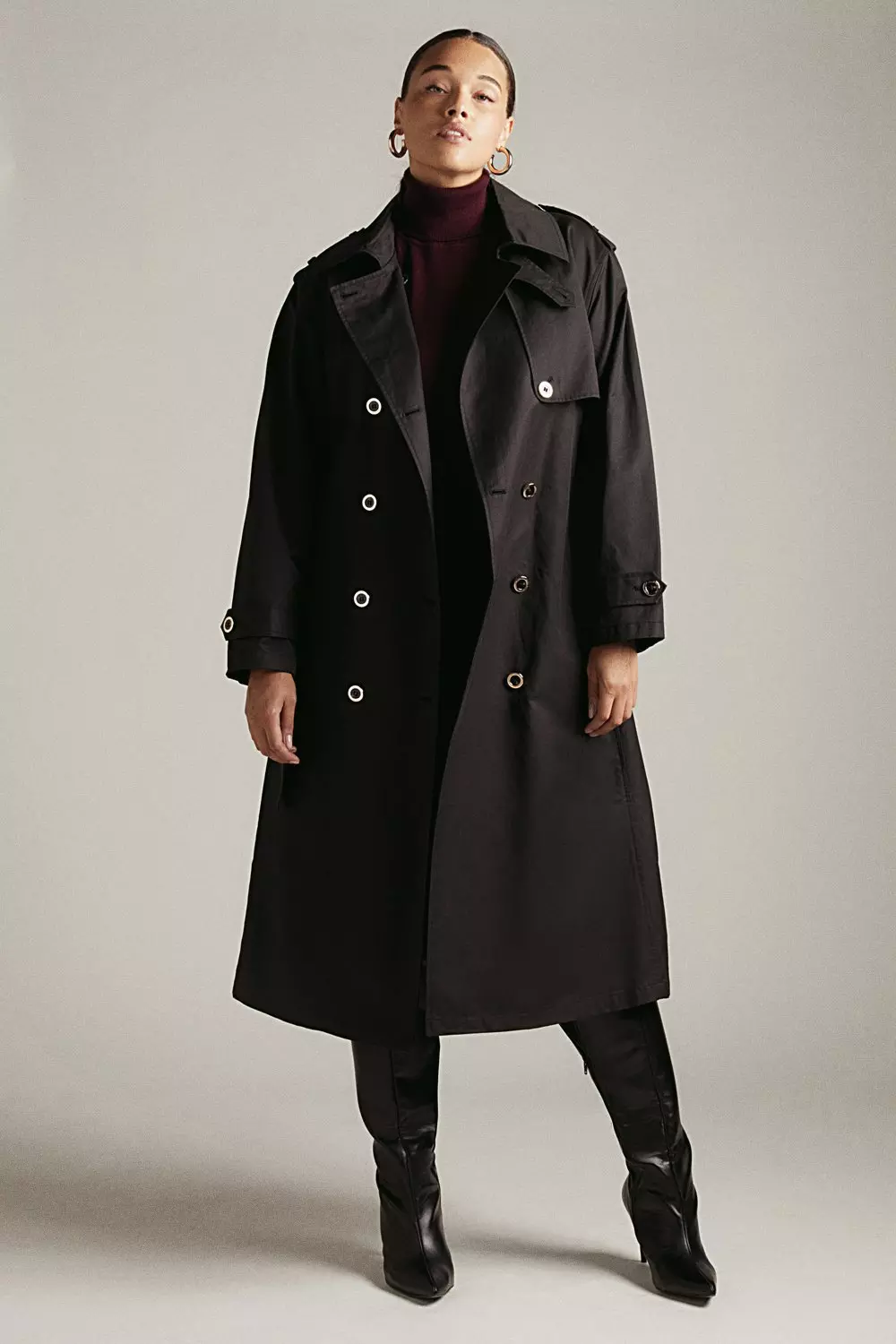 Karen millen classic trench coat hotsell