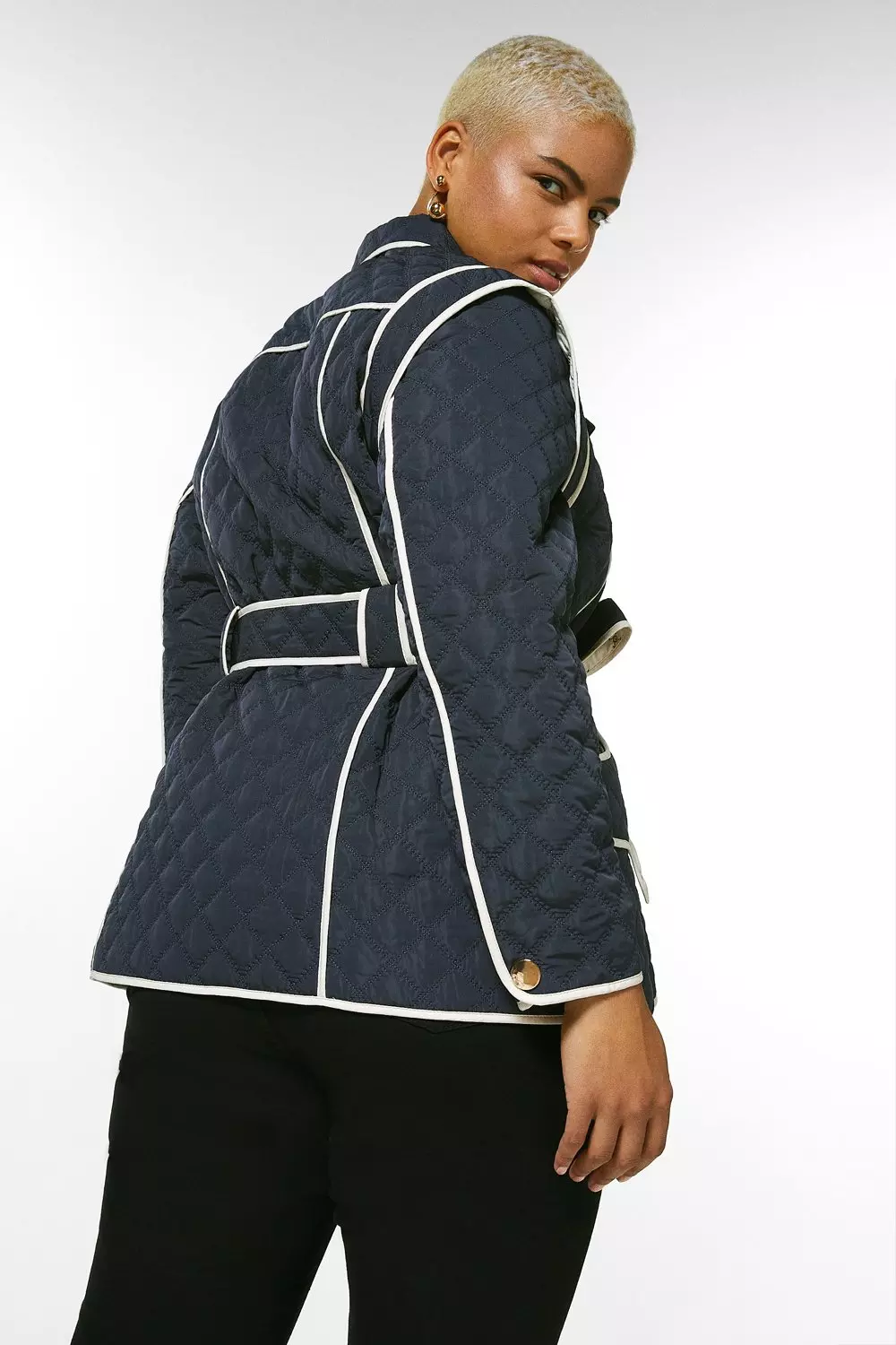 Plus size quilted coat deals