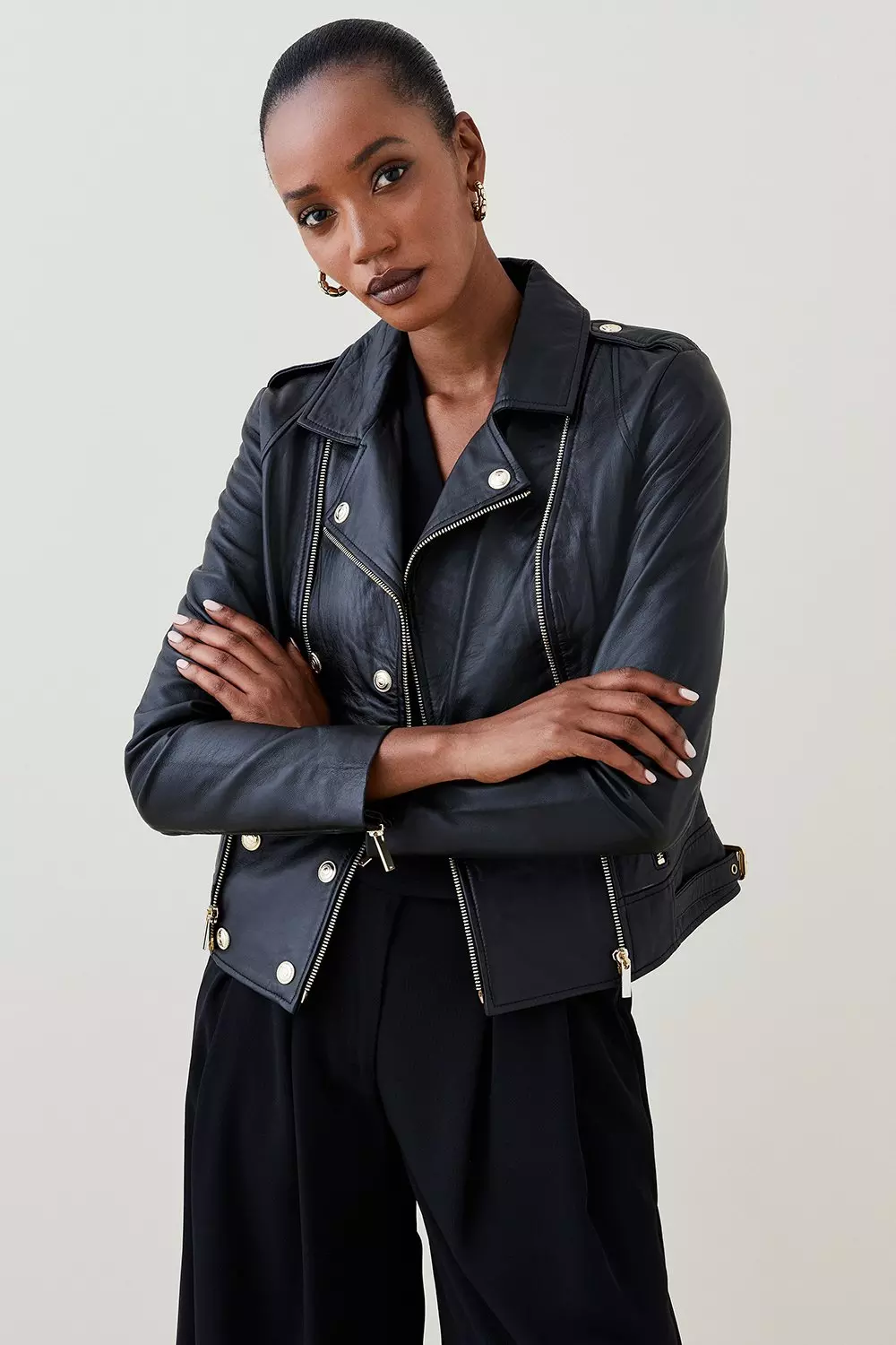 Best petite leather jacket on sale