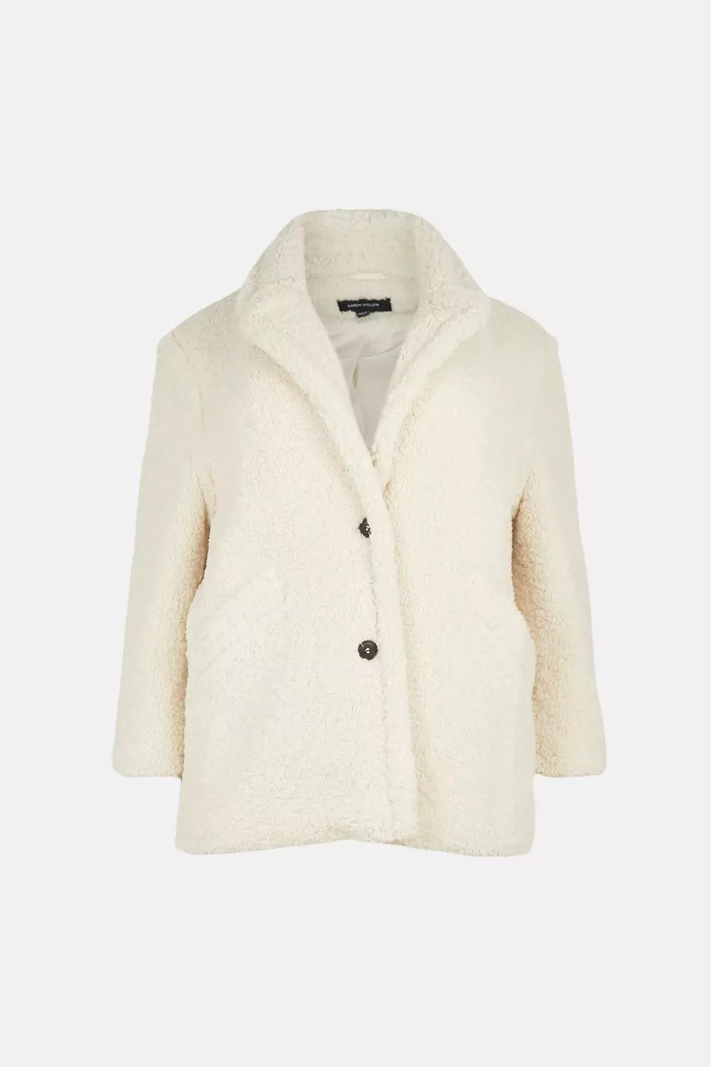 Plus Size Short Borg Coat Karen Millen