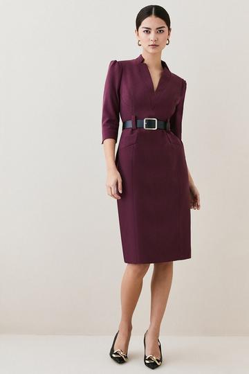 Petite Forever Belted Midi Pencil Dress fig