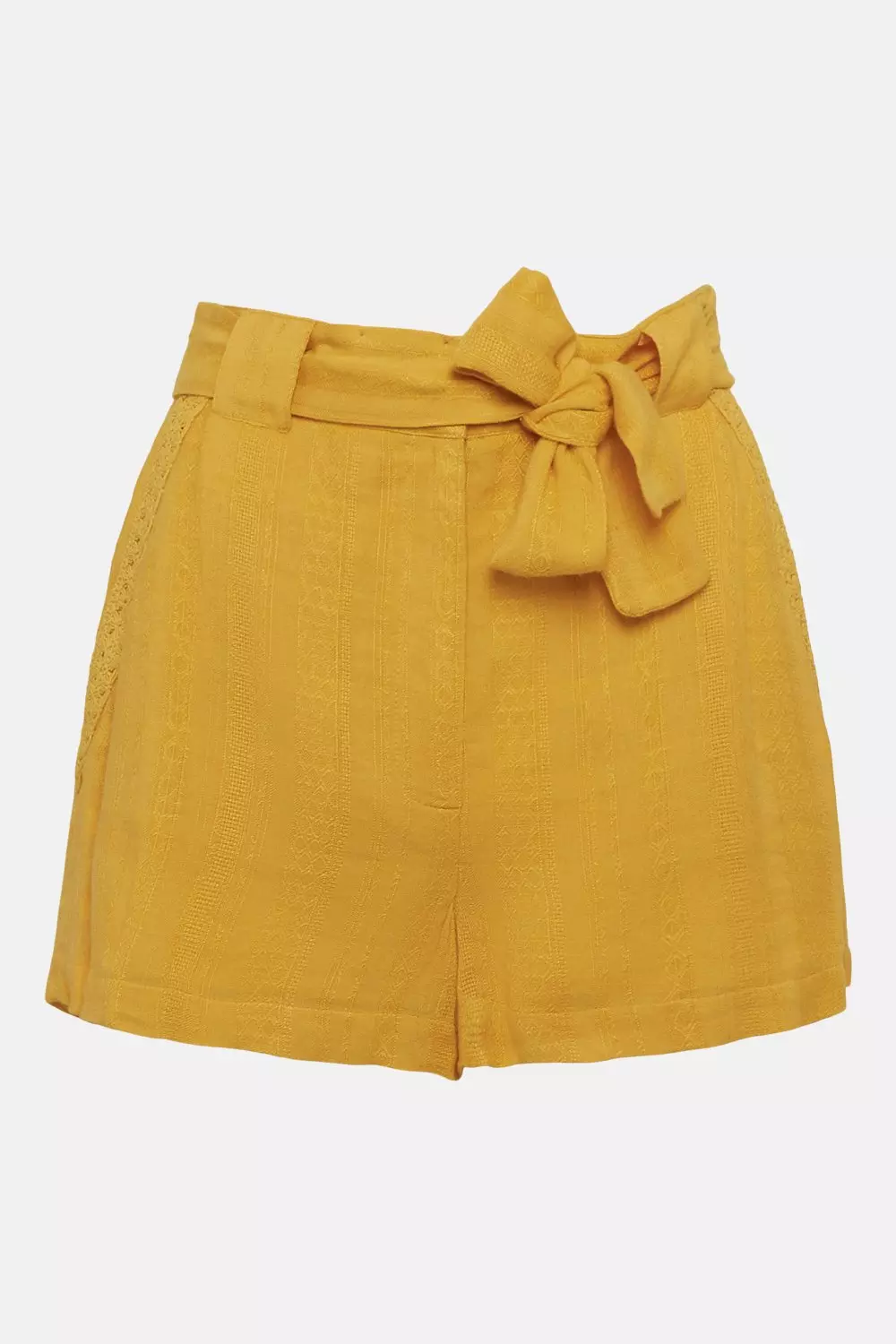 Gold Embroidery Detail High Waisted Woven Shorts alternative image