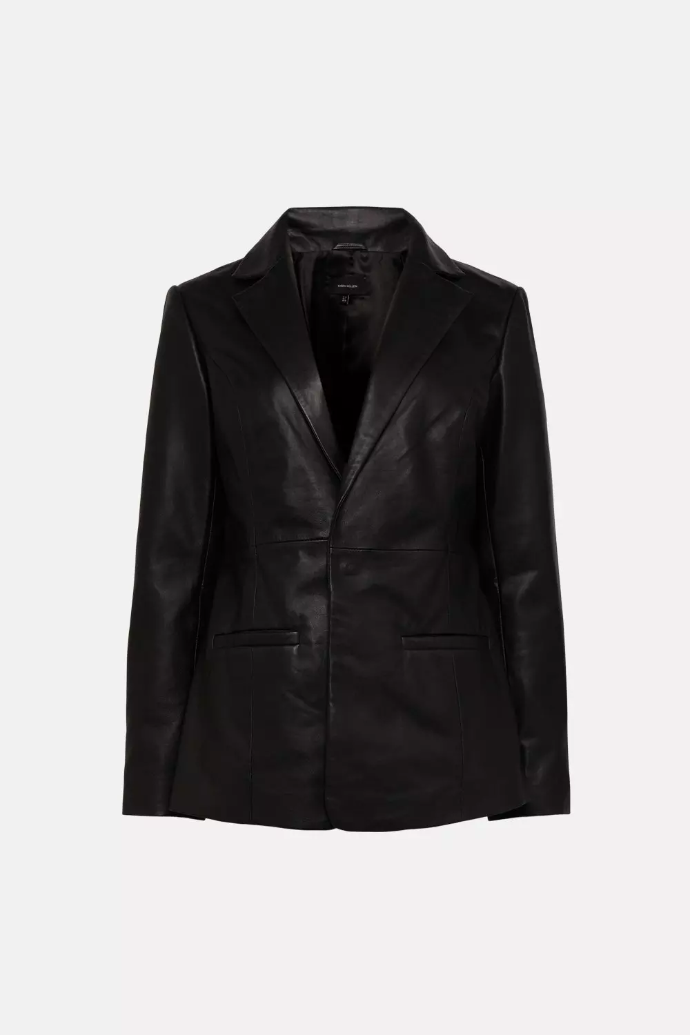 Leather military blazer deals