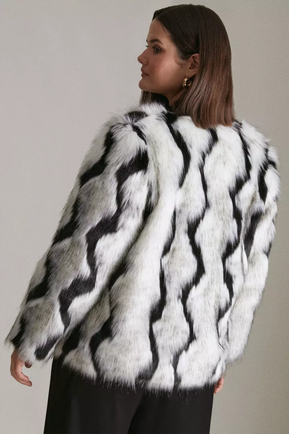 Plus size faux mink coat online