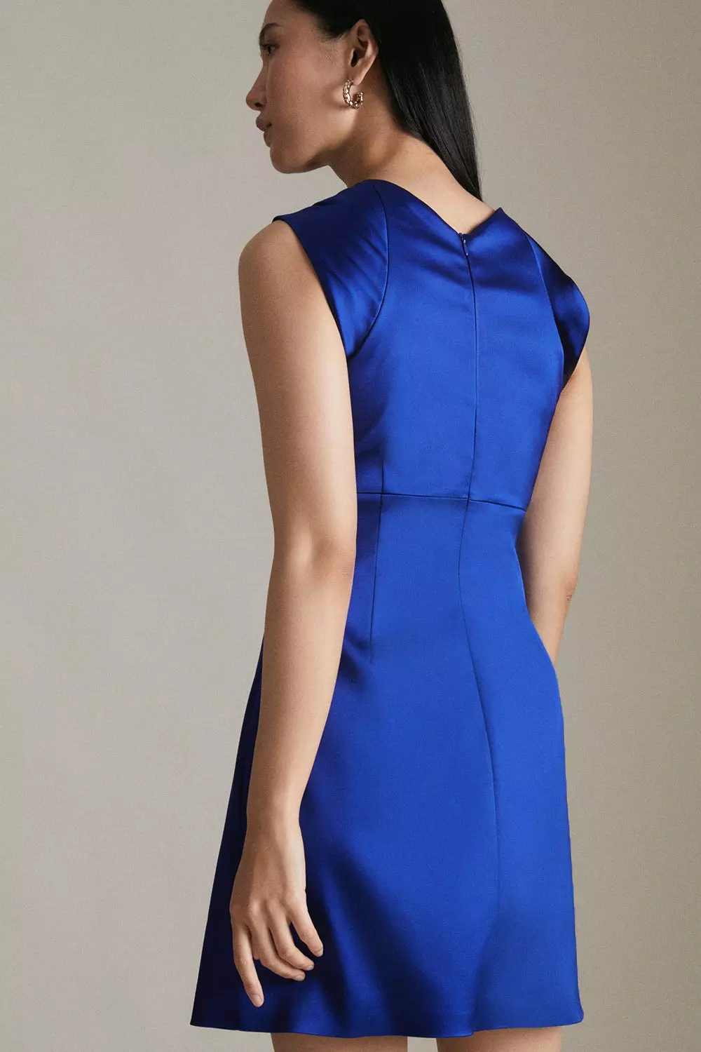 Karen millen blue satin dress best sale