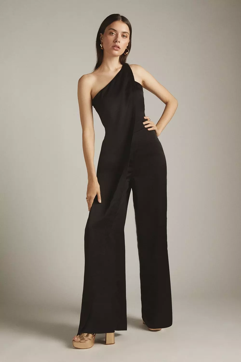 Silk wide leg jumpsuit online