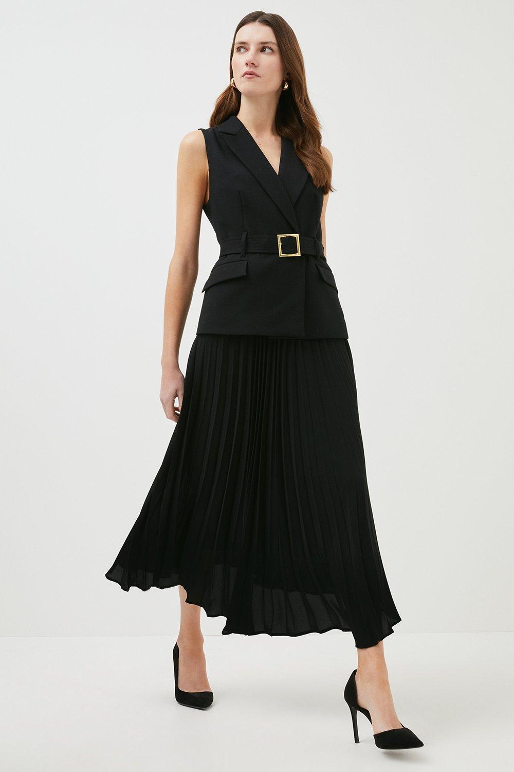 Pleated midi dress karen millen best sale