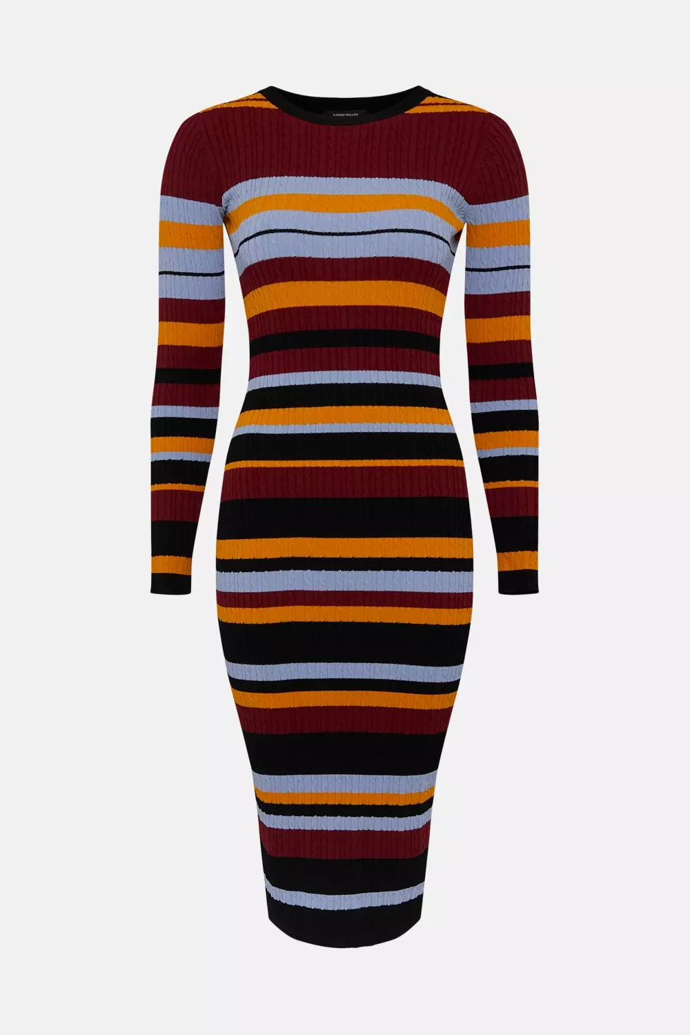 Karen millen striped bodycon dress online