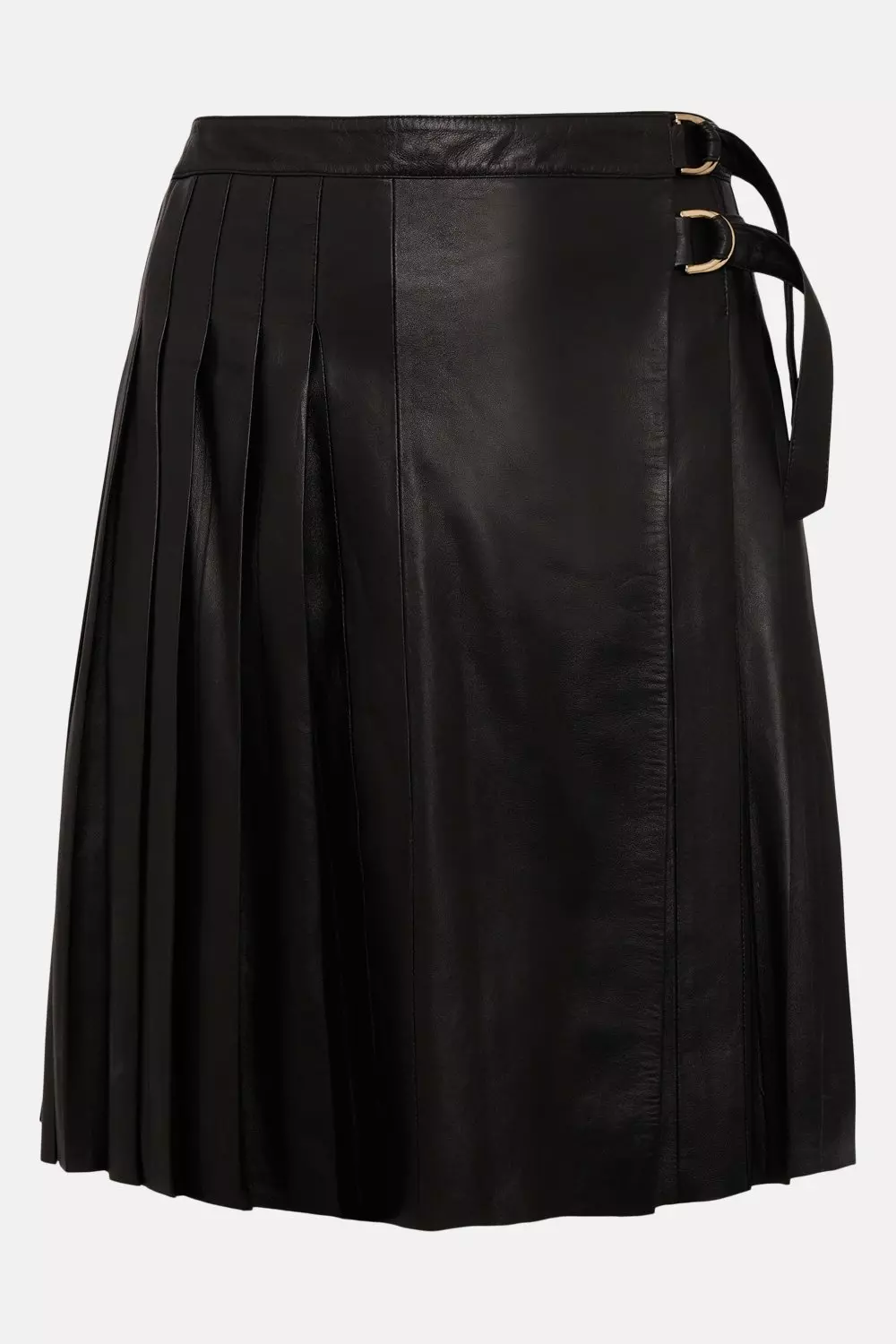 Karen millen pleated leather skirt hotsell