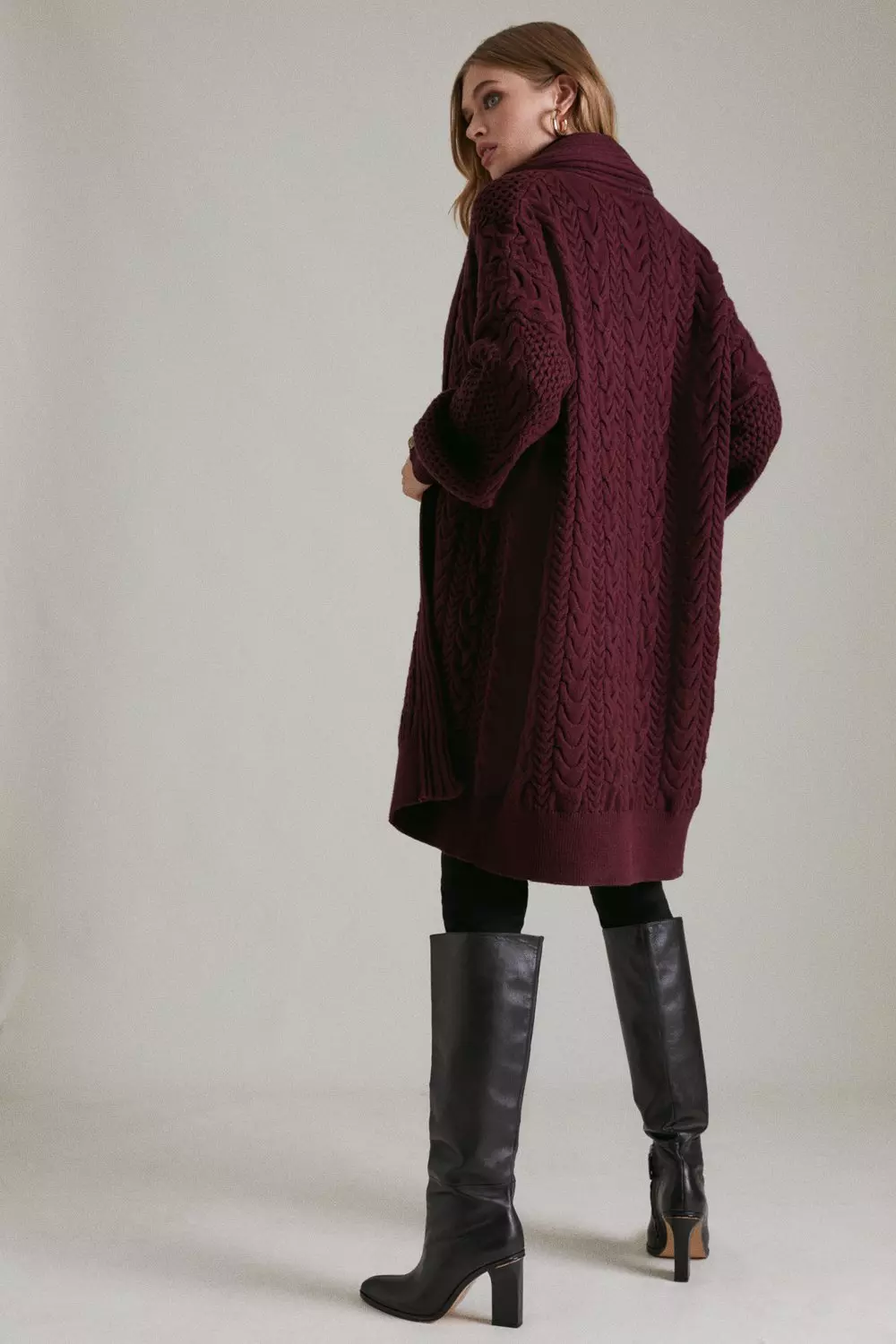 Cable Knit Cardigan Karen Millen