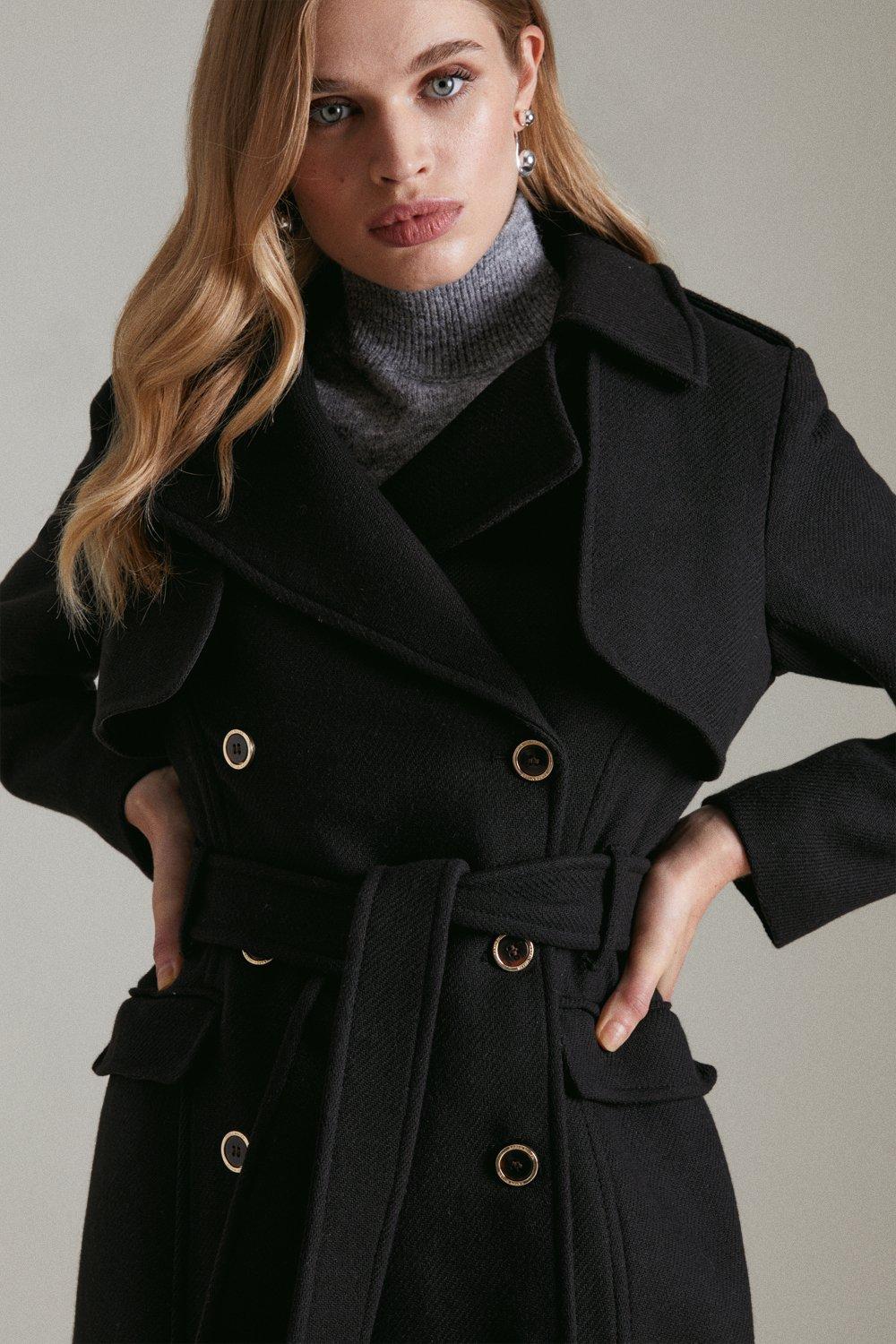 Olēnich Black Belted Coat