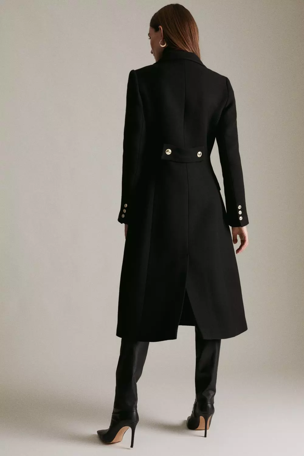 Full length military coat on sale