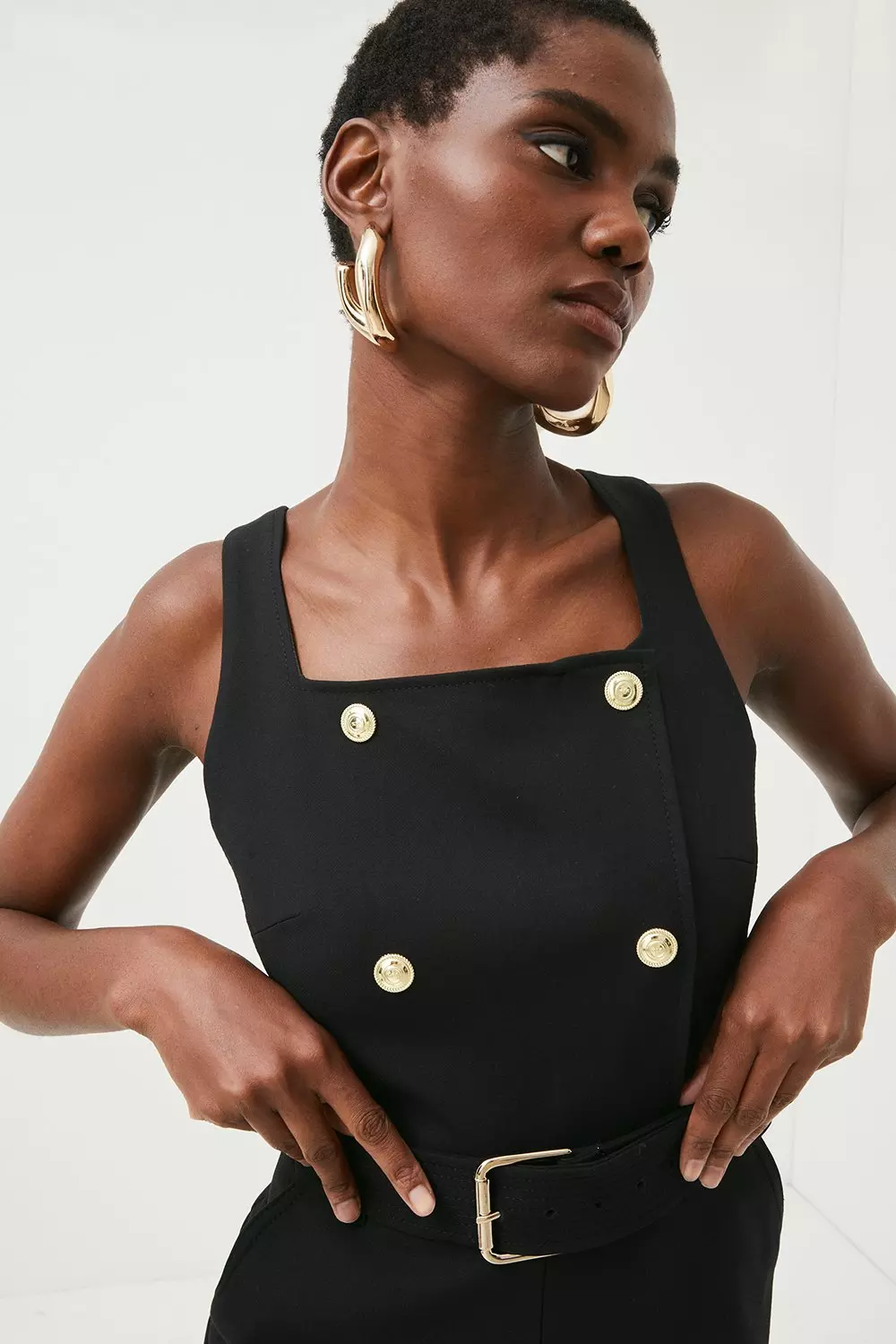 Petite pinafore jumpsuit online