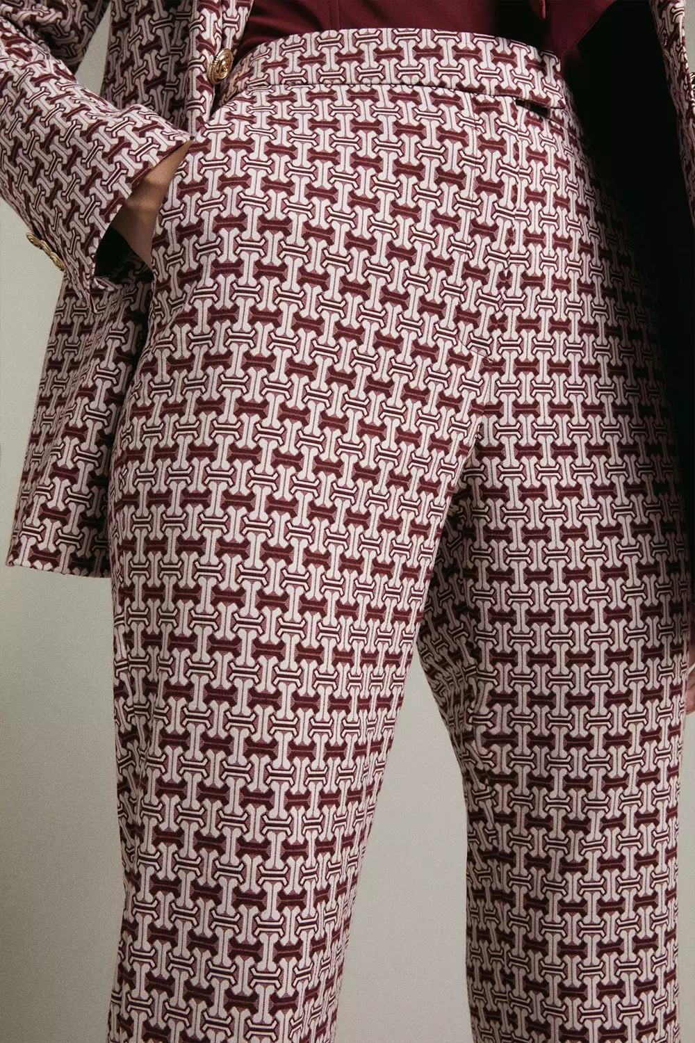 Stretch Jacquard Pants
