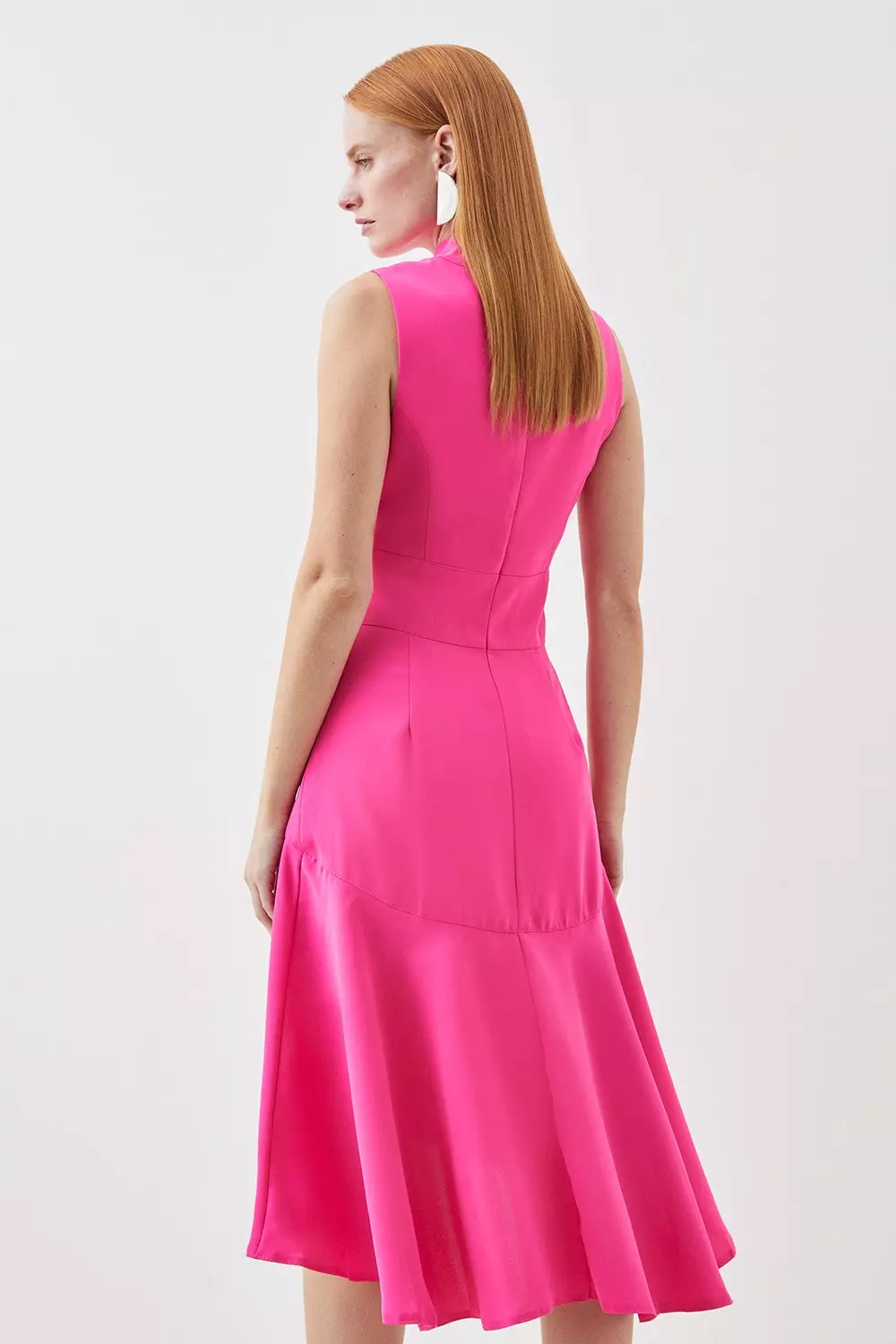 Soft Tailored High Low Midi Dress Karen Millen