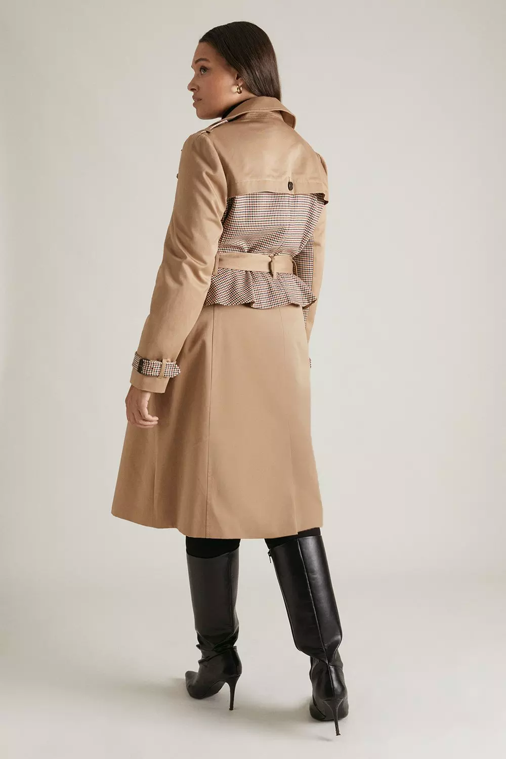 Plus size camel trench coat clearance