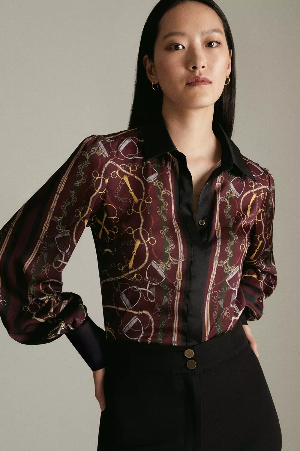 Black Lydia Millen Bi Stretch Button Detail Jodhpur alternative image